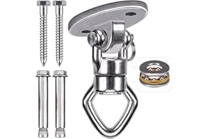 BeneLabel Colgador de Columpio con 2 rodamientos, Capacidad de 800 LB, Dispositivo de rotación más Seguro, Accesorio para Colgar para Danza aérea de Seda, Juego de Columpio de árbol Web