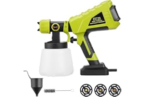 Pistolet do malowania 550W 100 DIN/S DEWINNER Elektryczny spray do farby, wyjmowany pojemnik 1000 ML, przepływ 1000 ml/min z trzema rozmiarami dyszy (φ1.0mm,φ1.8mm,φ2.6mm), Technologia HVLP