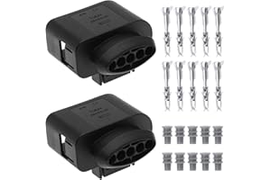 VGOL 2 Piezas Coleta Precableados de 5 Pines para Coche para Sensores de Temperatura del Aire de Mapa de Bobina Motores de Limpiaparabrisas Sensores de Oxígeno Piezas de Repuesto para Automóviles