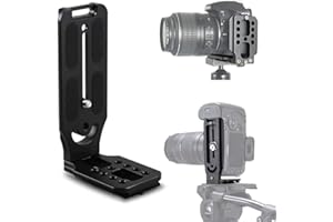 AONTOKY L Shape Camera Bracket Video Vertical Shooting Quick Release Plate L Stand with 1/4 Inch Screw for DSLR Cameras