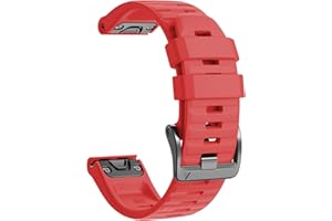 NotoCity Armband für Garmin Fenix 6X /Fenix 6X Pro/Fenix 7X /Fenix 3 /Fenix 3 HR/Fenix 5X /Fenix 5X Plus, Estrazarmband Quick-Fit 26mm Breite Silikon Uhrenarmband für Garmin, Mehrfache Farben