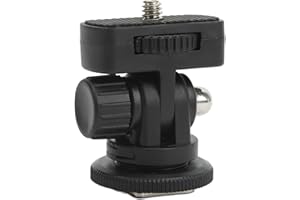 YCTZE Mini Głowica Kulowa 4-calowy Uchwyt do Mocowania Zimnego Buta Mini 180 Stopni Regulowana Głowica Kulowa Monitora do Lustrzanki Cyfrowej Statyw Mocowanie Lampy Błyskowej Mini