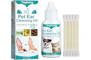 PUPCA Eficaz inmediata contra los ácaros del oído con manzanilla para gatos, cuidado suave para picores en el oído, gotas para los oídos y ácaros