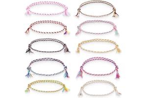 KSJEHW 10 Stück Surfer Fußband Damen, Fußkettchen Stoff, Freundschaftsarmband Geflochten, Boho Fußkettchen Set, Damen und Mädchen Verstellbares Boho Fußketten Set, für Valentinstag, Geburtstag
