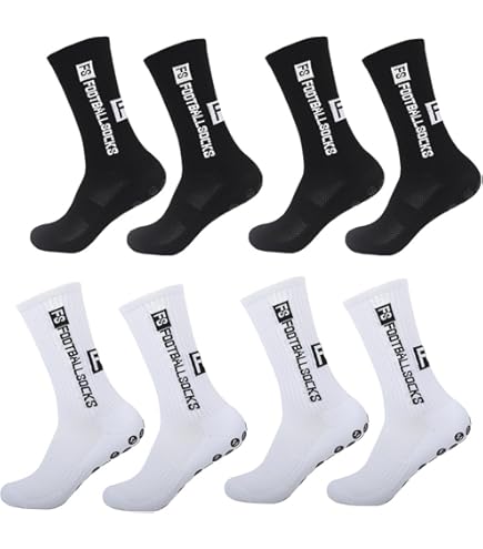 Pack 3 Paires De Chaussettes Sport Antidérapantes Enfants - Blanc, Taille 33-39 - Pour Foot, Basket, Rugby