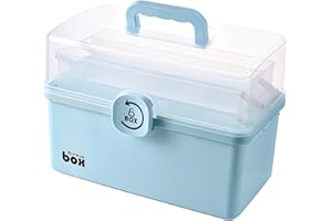 AouiSton Medicine Box, Caja para medicina, Caja medicamentos organizador de 3 niveles, botiquin medicina con mango apto para artesanía farmacéutica