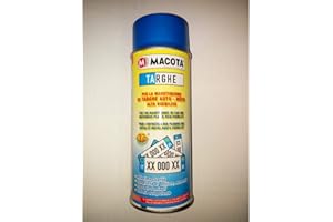 LGVSHOPPING MACOTA Blu Targhe Vernice Spray 400ml Pittura Tuning Targa Auto Colore Blu