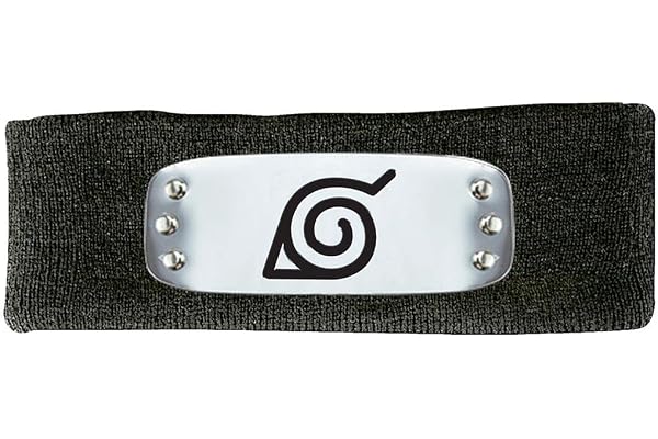 Ripple Junction Naruto Shippuden metallplatta blad by symbol svart pannband