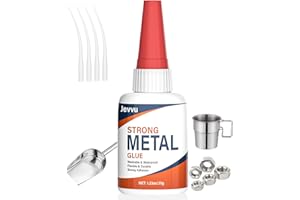 Jevvu Super Glue for Metal, 35g Clear Instant Cyanoacrylate Adhesive for Metal Repair, Waterproof, Heat-Resistant, Ideal for Steel, Aluminium, DIY, Jewelry
