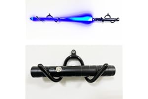 Pmsanzay Horizontal Light saber Wall Mount Wall Rack Wall Holder Lightsaber Display Rack Hook Stand, Compatible for Any Lightsaber, Black Pack of 2 - Hardware Included.