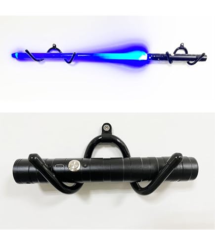 Lightsaber Wall Mount Holder – 5mm Acrylic Horizontal Display Bracket For FX Sabers, Katanas & Cosplay Props