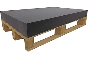 Dibapur Palettenkissen Matratzenkissen Anthrazit/Schwarz Schaumstoff für Europalette - RG29/44 - Hundekissen (120x80x6 cm)