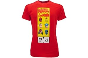 SABOR SRL T-Shirt Marvel Anniversary Rossa 1939 Oct Logo Vintage Nuova Maglia Maglietta Ufficiale