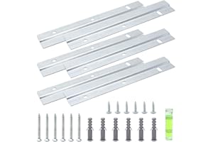 Aoyswuz 3 Pares 15 cm Soporte Espejo Pared Z Hanger Clip con Tornillos, Ganchos en Z Enclavamiento para Marcos Colgantes, Espejo, Juego de Dardos