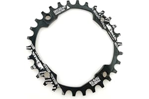 Plato 30T 104 BCD FOMTOR 30T Plato estrecho ancho con 4 pernos para bicicleta de carretera, bicicleta de montaña, bicicleta BMX MTB Fixie (negro)