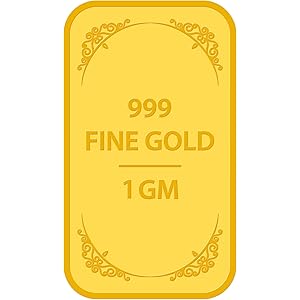 Muthoot Pappachan Swarnavarsham 24K (999) Yellow Gold Bar 1 Gm