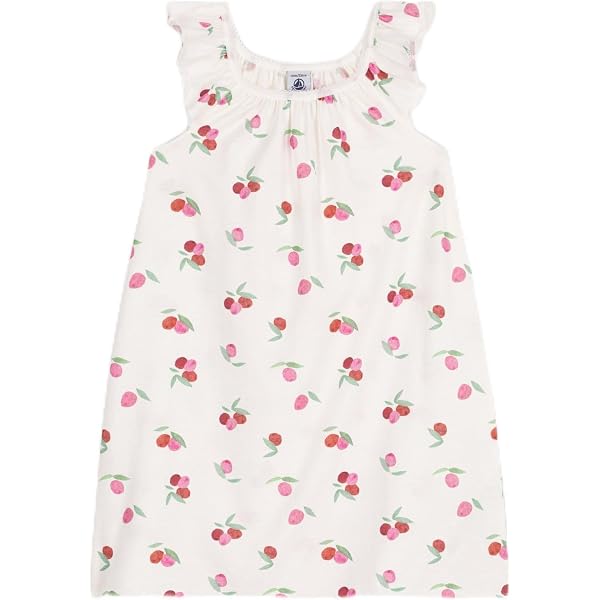 Verve Jelly Camicia Da Notte In Cotone Per Bambina, Maniche Corte Da Principessa, Pigiama In Pizzo Da Ragazza, Bianco 1 120 6-7 Anni - 5
