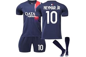 GENERIC PSG Kit for Boys PSG Home Jersey Kids PSG Soccer Jersey 23/24 PSG Football Kit Kids PSG No.30/10/7 Boys Jersey Football Suit Soccer Jersey Set Tshirt Shorts and Socks T Shirt