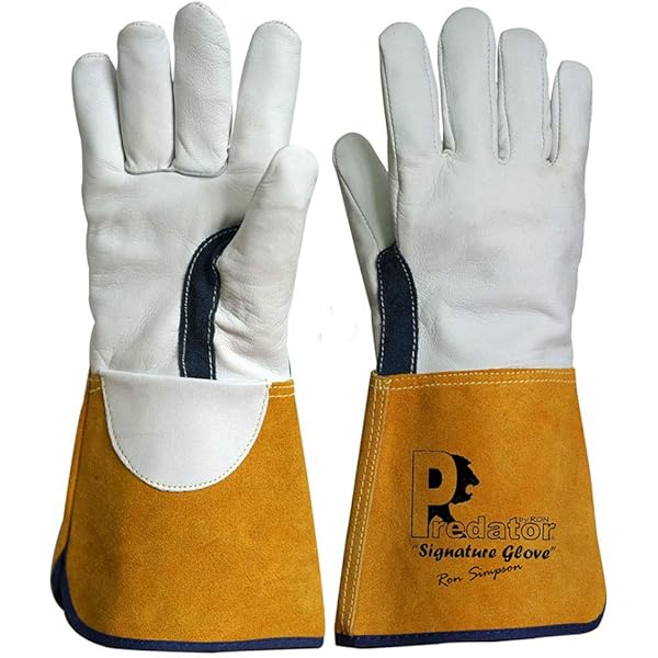 Welding Gloves XXXL (3XL) - Heat Resistant, Gold Leather, Gauntlet Style, Safety-345177