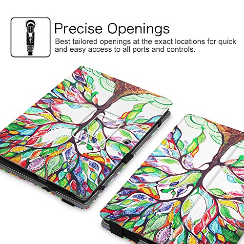 Fintie Hülle für Lenovo Miix 310 – Folio Kunstleder Schutzhülle Tasche Etui mit Auto Schlaf / Wach Funktion für Lenovo Miix 310 25,65 cm (10,1 Zoll HD) Tablet PC, Liebesbaum - 5