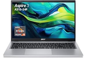 Acer Aspire 3 A315-24P-R6TR, Ordinateur Portable 15,6'' Full HD, PC Portable (AMD Ryzen 5 7520U, RAM 16 Go, SSD 512 Go, AMD Radeon Graphics, Windows 11), Laptop Gris, Clavier AZERTY (Français)