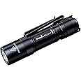 fenix E12 v3.0, Mini Lightweight Everyday Carry Torch | 200 Lumens | 78m | 100 Hrs Max | AA Battery Powered | Bi-Directional Body Clip | Magnetic Tail Cap | IP68, Black
