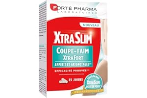 Forté Pharma - XtraSlim Coupe Faim XtraFort | Perte de Poids - Konjac - Appétit et Grignotages | Complexe d'Ingrédients à Efficacité Prouvée* | 60 gélules, 4/jour
