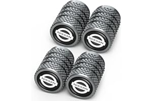 INTERTEST 4 Stück Ventilkappen für Nissan,Ventilkappen mit Dichtung für stabilen Reifendruck,Autoreifen Kompatibel mit Nissan Qashqai Versa Sentra Altima Rogue Murano Frontier Pathfinder Titan Patriot Schwarz