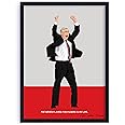 QUOTE - UNQUOTE ART, Manchester United Poster, Sir Alex Ferguson, 13x17 inches, Black Frame
