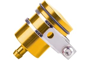 VUIUYOIES Universal CNC Motorcycle Oil Cylinder Front Brake Fluid Reservoir Leak-proof Smooth Surface Pot Motorbike Good Sealing Cup, Gold