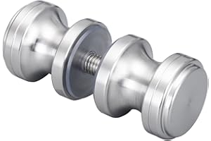 DIYI Hoch 304 Stahl Doppel Knopf Türgriff Duschtürknopf Duschtürgriff Dusche-Griff Beschläge Türknauf Griff Knopf Schrankgriff Dusche Türknauf