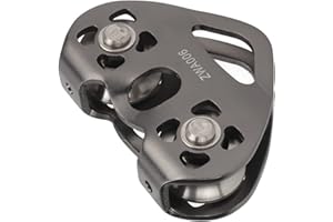 DILWE Poulie de Tyrolienne, Poulie à Double Roulement Portable en Aluminium D'aviation pour L'alpinisme