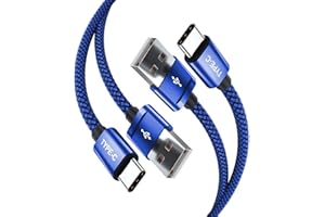 BASESAILOR Cavo USB C 1M/2PCS,Cavi Filo Caricatore Ricarica Rapida Tipo C per Samsung Galaxy Z Flip5,Fold5,S20,S10,S22,S21,A60,A13,A14,A21,A40,A53,Note 20 Ultra,Tab S9,iPad 10 Pro 2022 Air 4 5 Mini 6