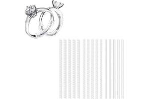 Anpro 15 Pack Ring Size Adjuster - with 3 Sizes Clear Ring Sizer Adjuster for Loose Rings,Spiral Silicone Tightener Set