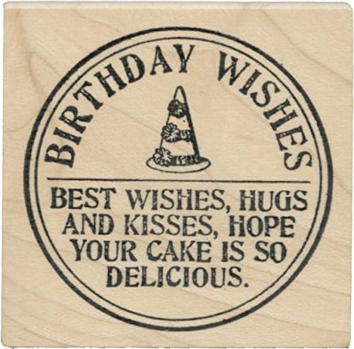 Birthday Wishes Seal rubber stamp - Cats Life Press 1108 E