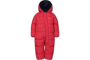 Mountain Warehouse Frosty Kids Junior Padded Snowsuit - Puffer Jacket with Central Zip, Hand & Foot Cuffs, Fleece Lined - Autumn Winter Travelling & Outdoors