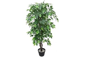 Leaf Artificial Tree/Plant Árbol, Ficus Verde XL Bushy, 120 cm