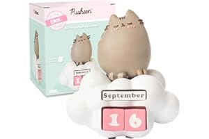 Grupo Erik Pusheen Perpetual Calendar | Flip Calendar | Pusheen Calendar | Perpetual Calendars | Pusheen Desk Calendar | Pusheen Cat Figure | Pusheen Gifts | Cool Calendar
