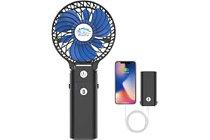 HandFan 5200 mAh Mini przenośny wentylator ręczny USB Akumulator 3 prędkości 180° składany mały wentylator biurkowy Power Bank ręka wentylator 3 w 1 biuro