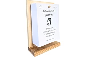 Calendario de Sobremesa 2026-365 pensamientos – Planificador Mensual de Enero a Diciembre 2026 – Calendario de Escritorio con Espacio para Notas – Papel Ecológico FSC – Ideal para Oficina y Hogar