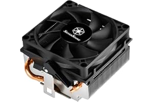 SilverStone Technology SST-KR01 Kryton CPU Cooler, Low Profile, Slim 80 mm PWM Fan, 54 mm Height, AMD Socket AM2/AM3/AM4/FM1/FM2