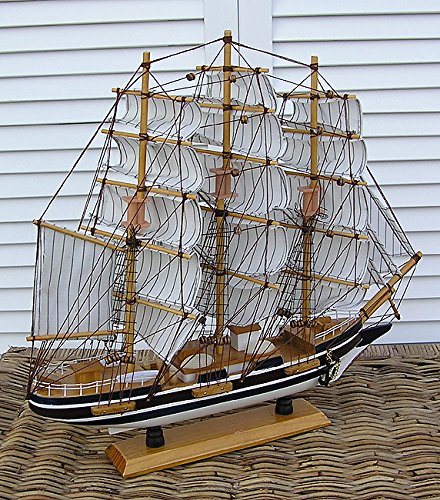 Cutty Sark Maritim Modell Segelschiff Holz Fertigmodell Modellschiff Standmodell Großsegler - 2