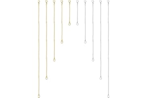 RAMONI Necklace Extender, 8pcs Necklace Extender Steel Color and Golden, Necklace Clasp Extender Chain Extenders for Necklaces Bracelets Jewelry Making Women Men (4 Sizes) 2/4/6/8 Inches