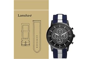 LvBu Armband Kompatibel für Fossil Collider HR, Nylon Strick Replacement Uhrenarmband für Fossil Hybrid Smartwatch HR Collider/Fossil Collider Hybrid Smartwatch