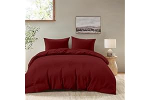 DREAMZIE Funda Nordica Cama 220x200 cm con 2 Funda Almohada 50x70 cm - Burdeos - Funda nordicas 220x200 Adulto de 100% Microfibra. Funda Nordica Certificada sin Productos Químicos (Oeko Tex)