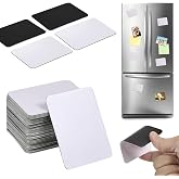 HUASD 40 Sublimation Magnets in White, 7.5&times;5cm, Custom Fridge Magnets for DIY and Decoration, Soft Magnetic Backing Does Not
