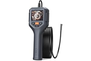 DEPSTECH Endoskopkamera mit Licht, 1080P HD Inspektionskamera Livebild mit 2X Zoom 2.4 Zoll IPS Bildschirm, Kanalkamera Rohrkamera 5m Schlangenkamera Hausinspektion Werkzeug