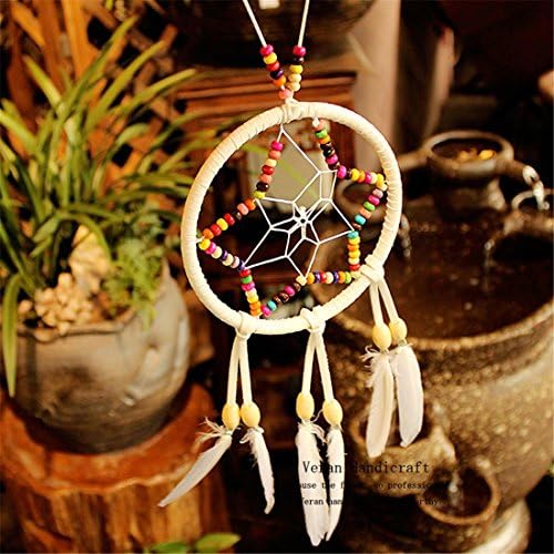 Zdreamer Dream Catcher Net, Color Beads Macarons Style, Traditional Handmade Ornament Crafts Decorative Pendants Wall Hanging, For Car SUV Home Decoration Accessories