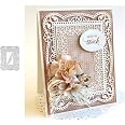 Metall-Prägeschablone 'Silber Kreuz Blumen' – Für Scrapbooking, Karten & Deko