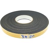 Contacall Kapı Pencere İzolasyon Bandı/Yapışkan Kapı Pencere S&uuml;ngeri Eva-3mmx20mm-Siyah-10 Metre